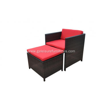 cube rattan weaving with aluminum frame dining set